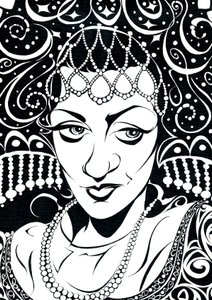 Olga Borodina - caricatura della cantante d